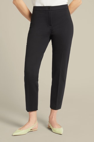 Pantalón slim fit de tiro alto - Negro