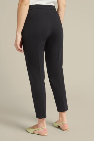 Pantalón slim fit de tiro alto - Negro