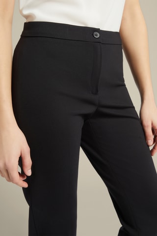 Pantalón slim fit de tiro alto - Negro