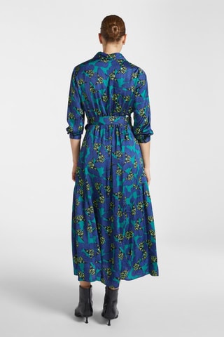 Vestido camisero - Azul y amarillo