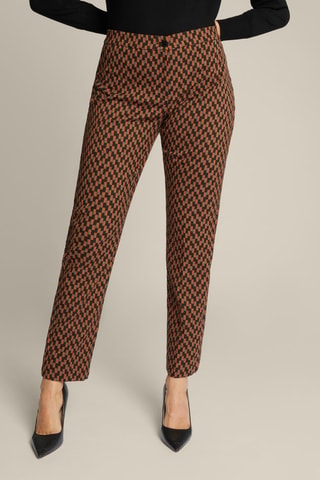 Pantalón recto - Negro y marrón