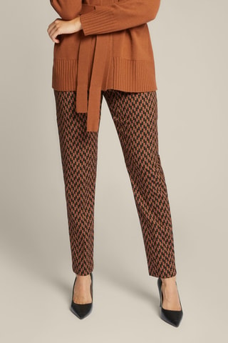 Pantalón recto - Negro y marrón