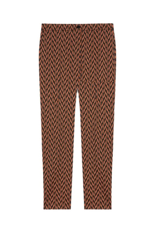 Pantalón recto - Negro y marrón