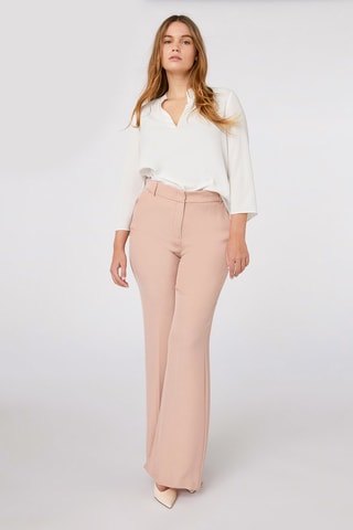 Pantalón flare de tiro alto - Rosa
