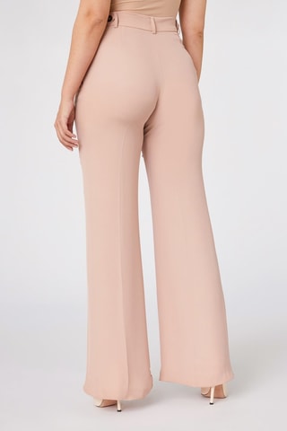 Pantalón flare de tiro alto - Rosa