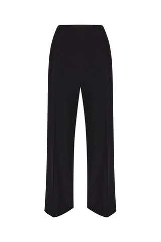 Pantalón recto 7/8 de tiro alto - Negro
