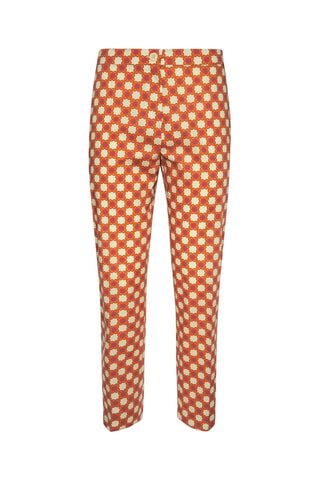 Pantalón recto 7/8 de tiro alto - Beige