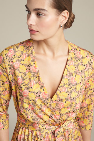 Vestido plisado - Blanco