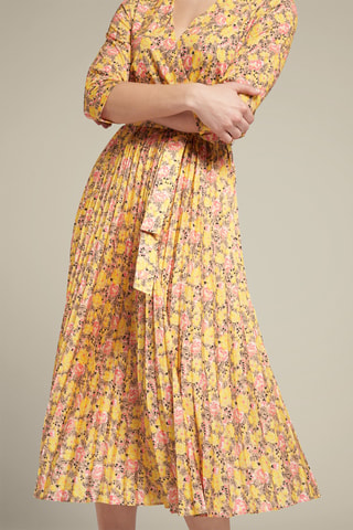 Vestido plisado - Blanco