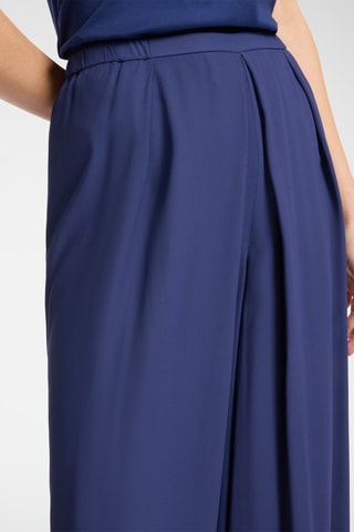 Pantalón wide leg de tiro alto - Azul