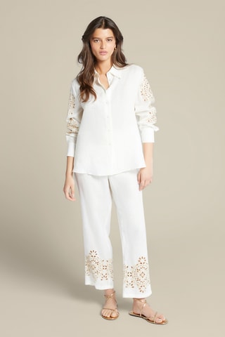 Pantalón de lino - Blanco