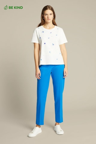 Pantalón slim fit 7/8 - Azul