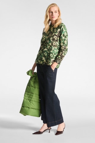 Jersey de lana y pelo de yak - Negro y verde