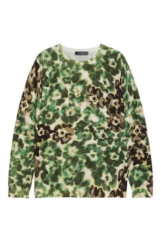 Jersey de lana y pelo de yak - Negro y verde