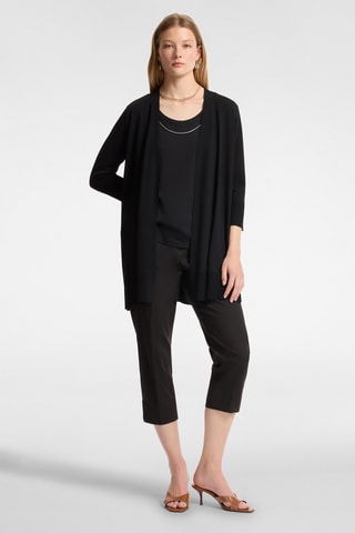 Pantalón pirata de tiro alto - Negro