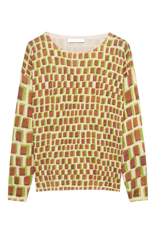Jersey - Blanco, verde y marrón