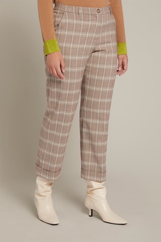 Pantalón 7/8 - Blanco, beige y rosa