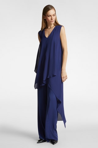 Túnica y pantalón palazzo - Azul