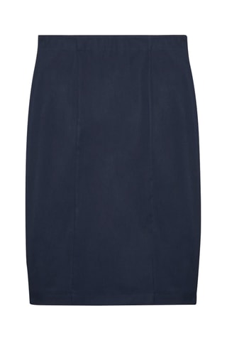 Falda recta de talle alto - Azul