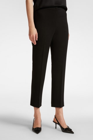 Pantalón slim fit 7/8 de tiro alto - Negro