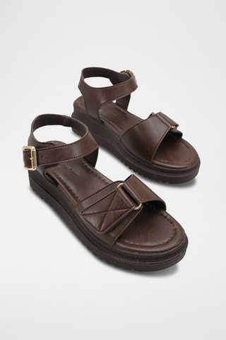 Platform Sandalen - Bruin