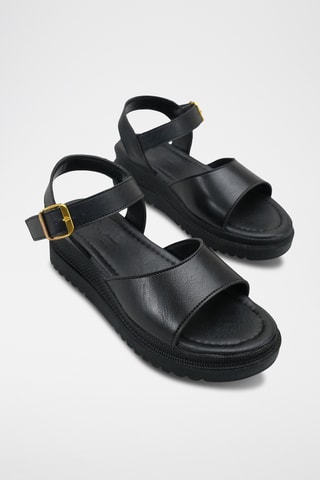 Platform Sandalen - Zwart