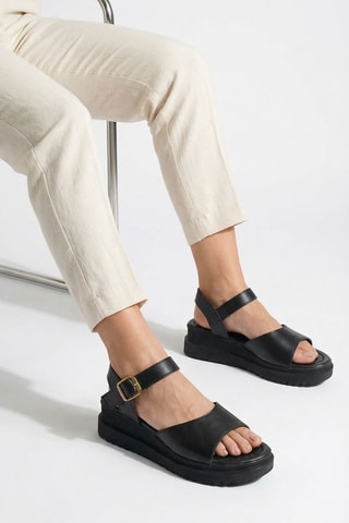 Platform Sandalen - Zwart