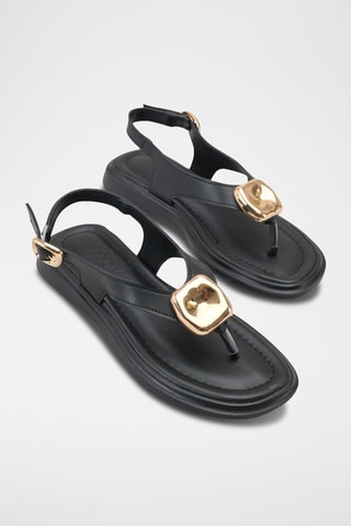 Sandalen - Zwart en beige