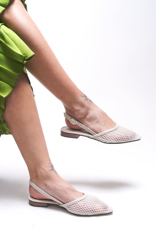 Ballerines à talons - Beige