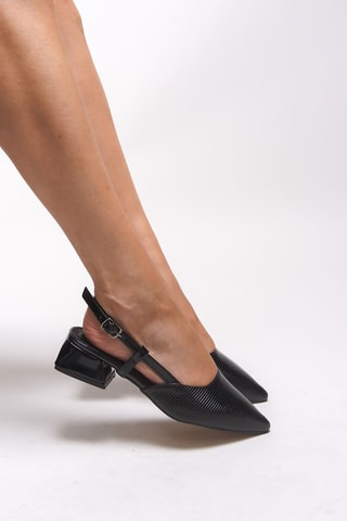 Ballerines à talons - Noir