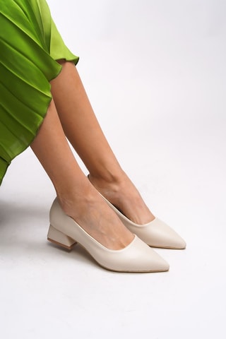 Ballerines à talons - Beige