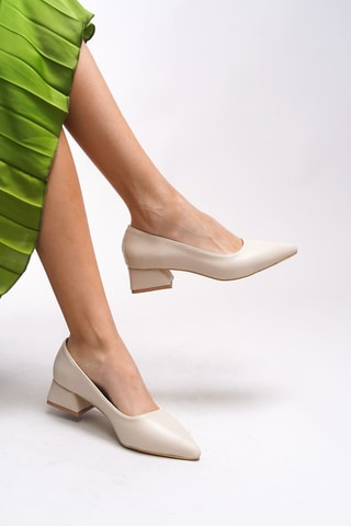 Ballerines à talons - Beige