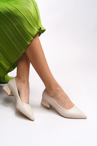 Ballerines à talons - Beige