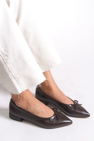 Ballerines à talons - Marron