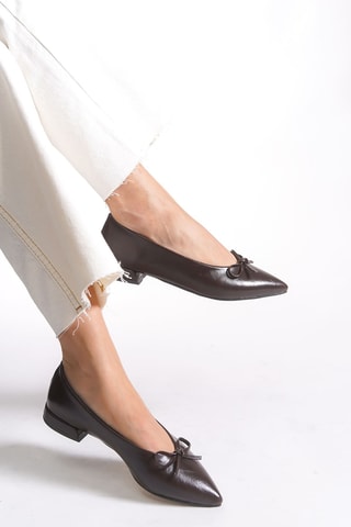 Ballerines à talons - Marron