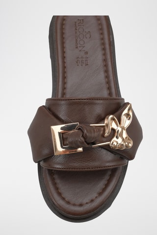 Mules plateforme - Marron