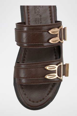 Mules plateforme - Marron