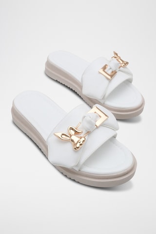 Mules plateformes - Blanc