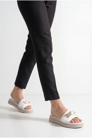 Mules plateformes - Blanc