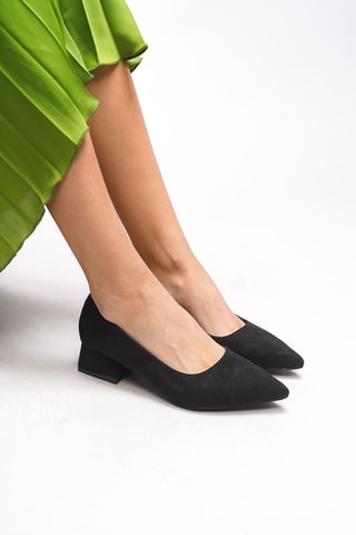 Ballerines à talons - Noir