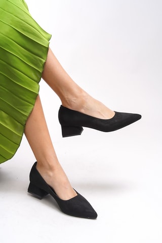 Ballerines à talons - Noir