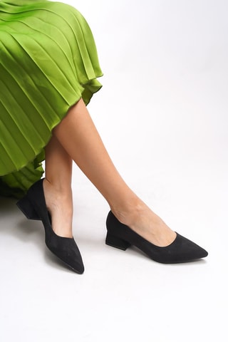 Ballerines à talons - Noir
