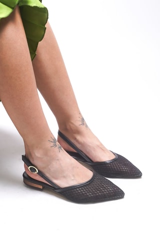 Ballerines à talons - Noir