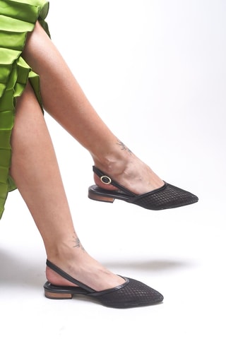 Ballerines à talons - Noir