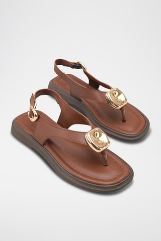 Sandalen - Bruin en beige