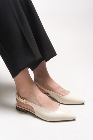 Ballerines à talons - Beige