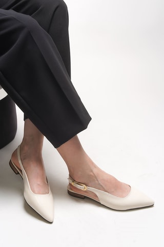 Ballerines à talons - Beige