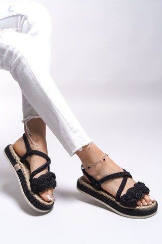 Platform Sandalen - Zwart