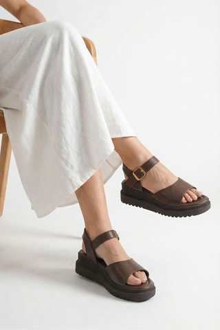 Platform Sandalen - Bruin