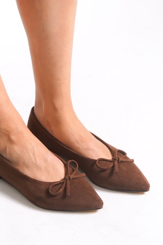 Ballerines à talons - Marron